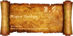 Migra Ibolya névjegykártya