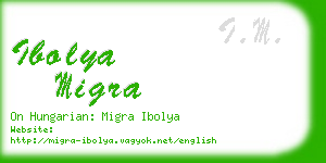 ibolya migra business card